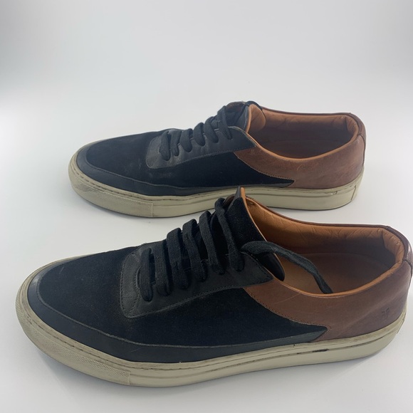 Frye Men’s Size 11.5M Leather Suede Casual Oxford Shoes Brown/ Black - Picture 4 of 7